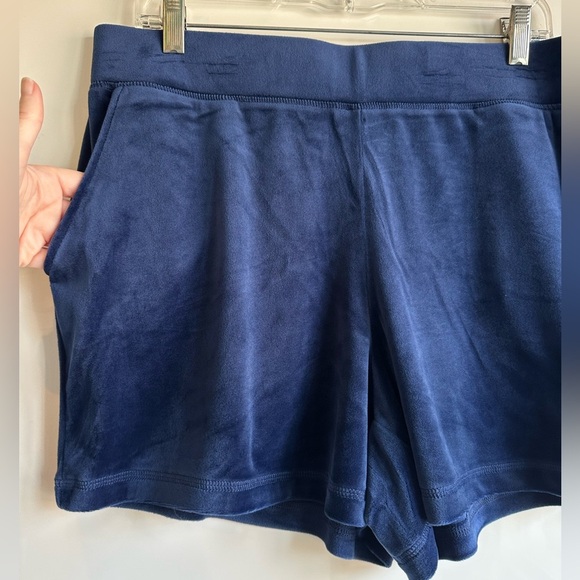 Juicy Couture Velour Set Womens XL Short Sleeve Hoodie Shorts Bling Blue NWT Y2K - Picture 9 of 12